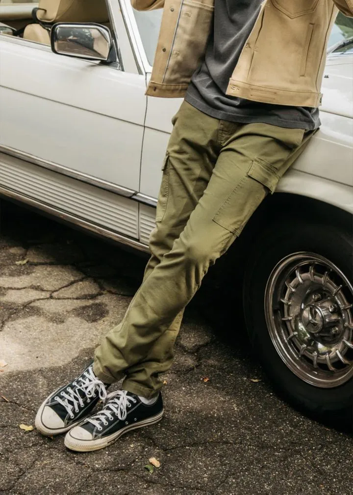 Kato by Hiroshi Kato Dark Olive Nail Stretch Cargo Pants