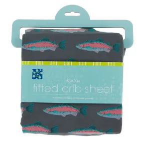 KicKee Pants Stone Rainbow Trout Fitted Crib Sheet