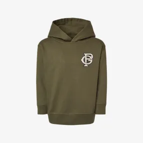 kids premiumgoods. pg monogram logo pullover hoodie (military green)