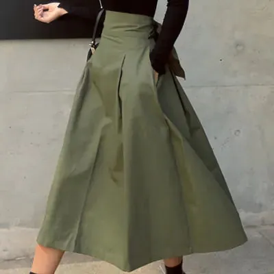 Korean Fashion Solid Color Skirt.