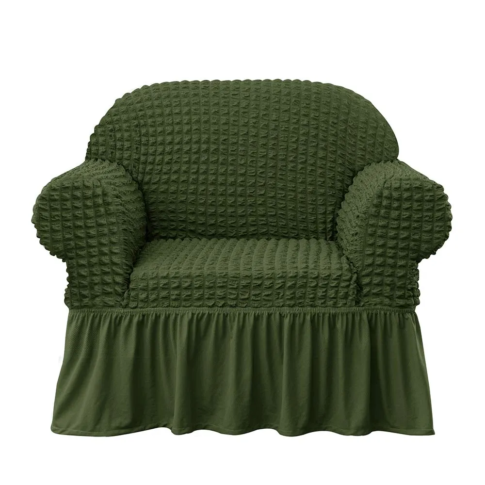 Kourtney Skirt Style Stretch Sofa Cover Armchair Cover