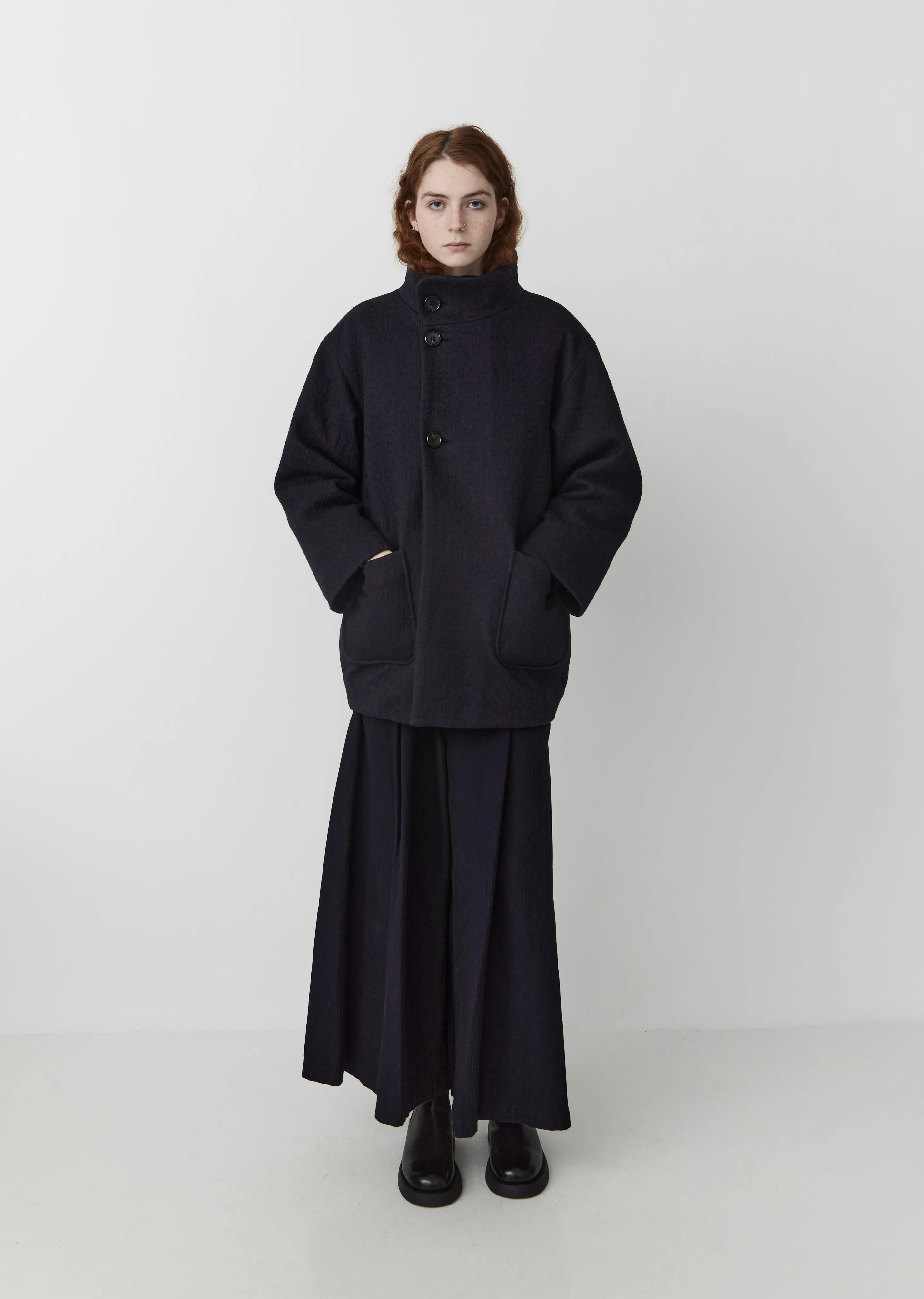 Kumo Gakaru Short Wool Coat