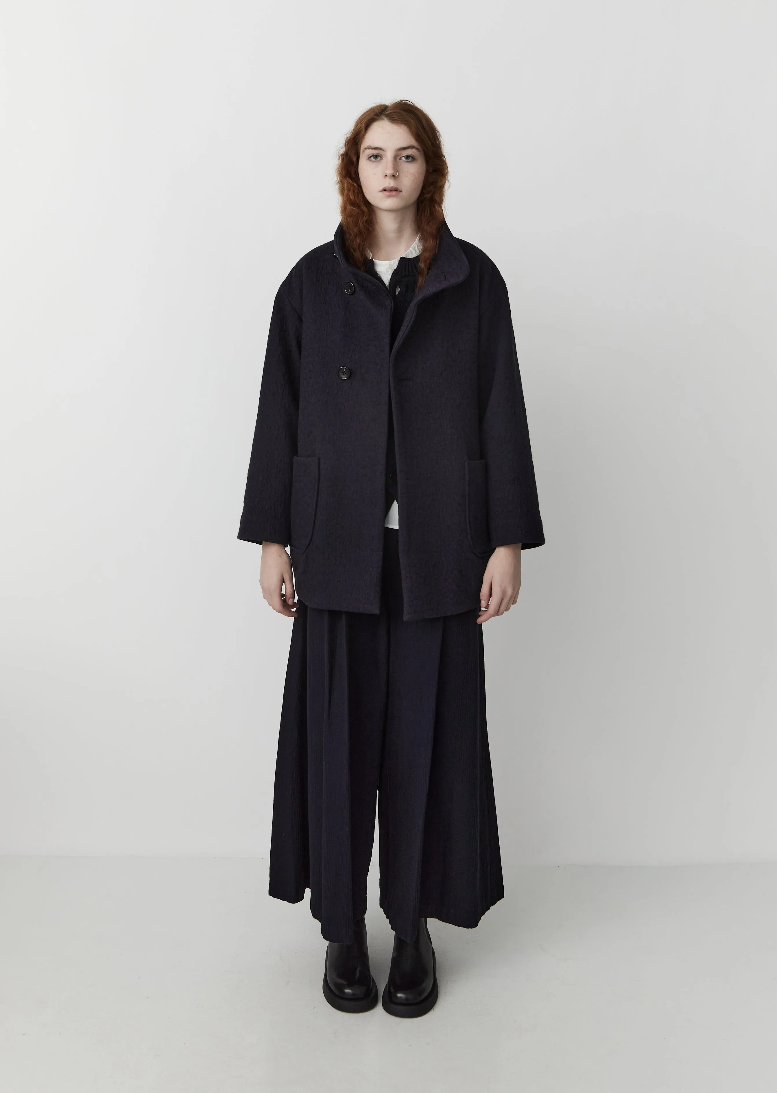 Kumo Gakaru Short Wool Coat