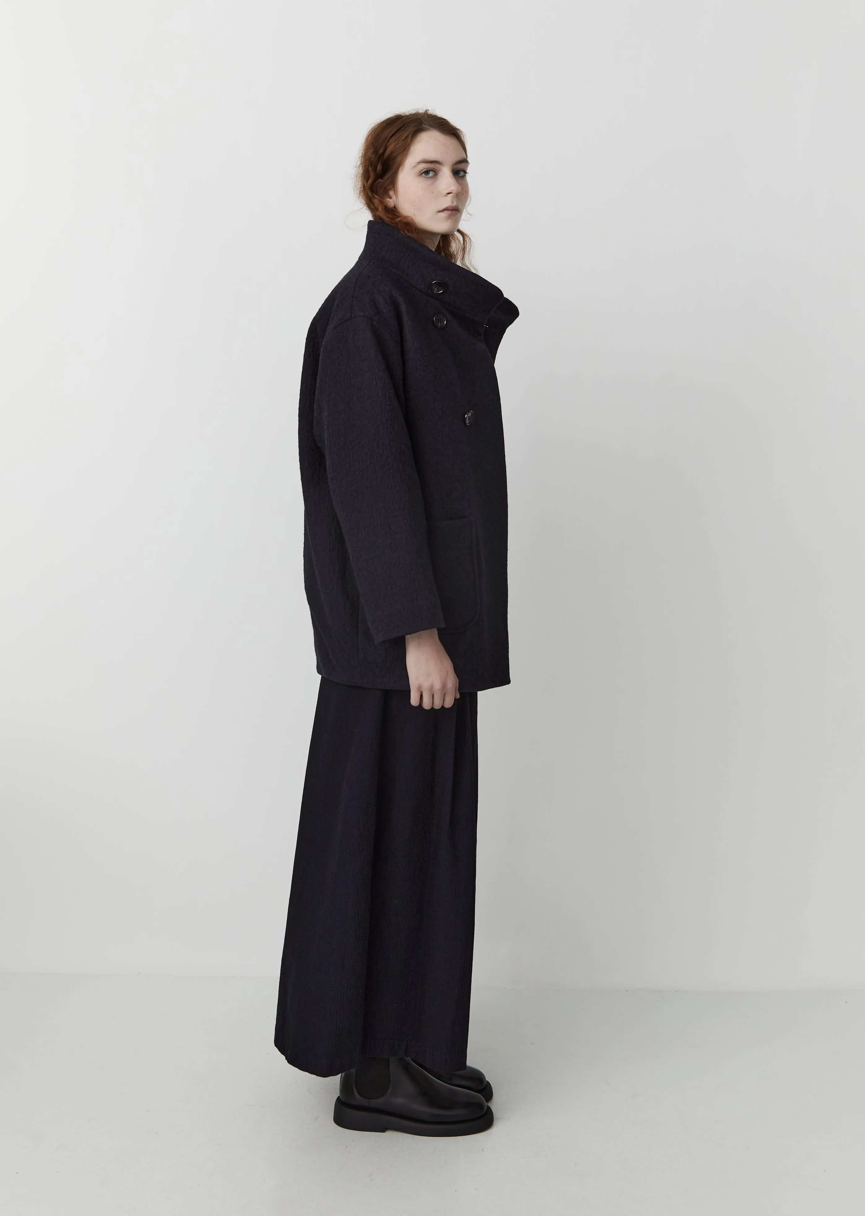 Kumo Gakaru Short Wool Coat