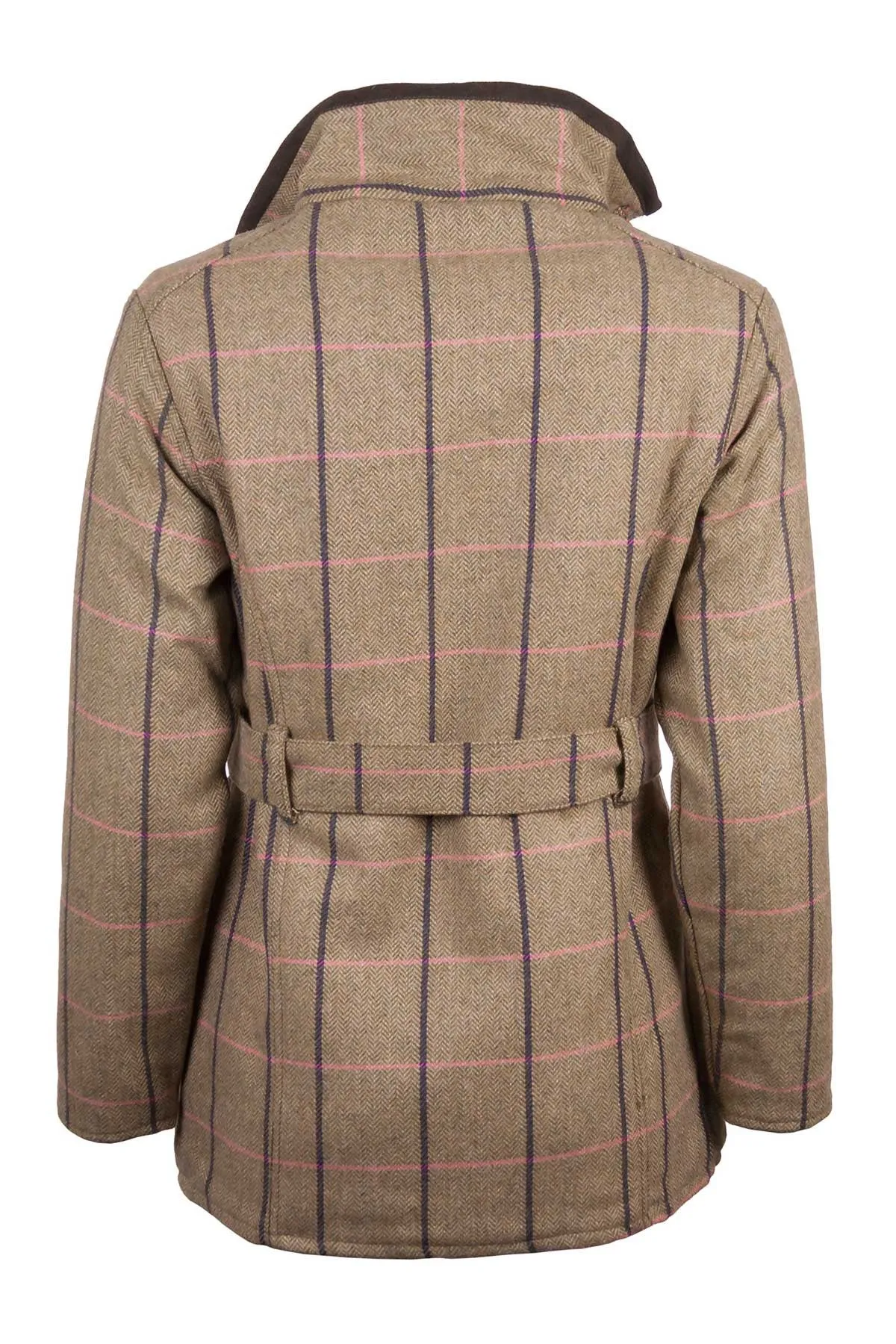 Ladies Belted Tweed Coat