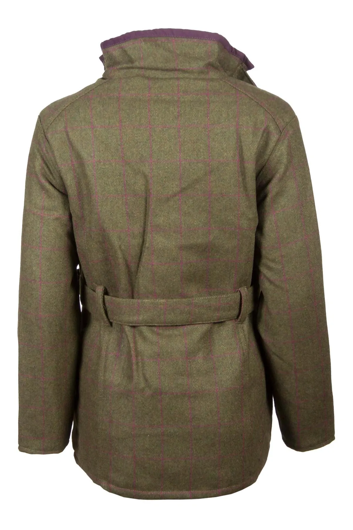 Ladies Belted Tweed Coat