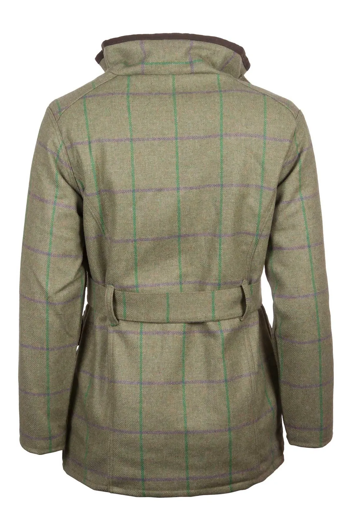 Ladies Belted Tweed Coat