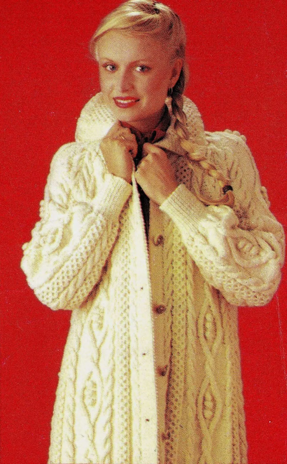 Ladies Knitted Coat Pattern, Aran Coat, Digital Download, Stunning