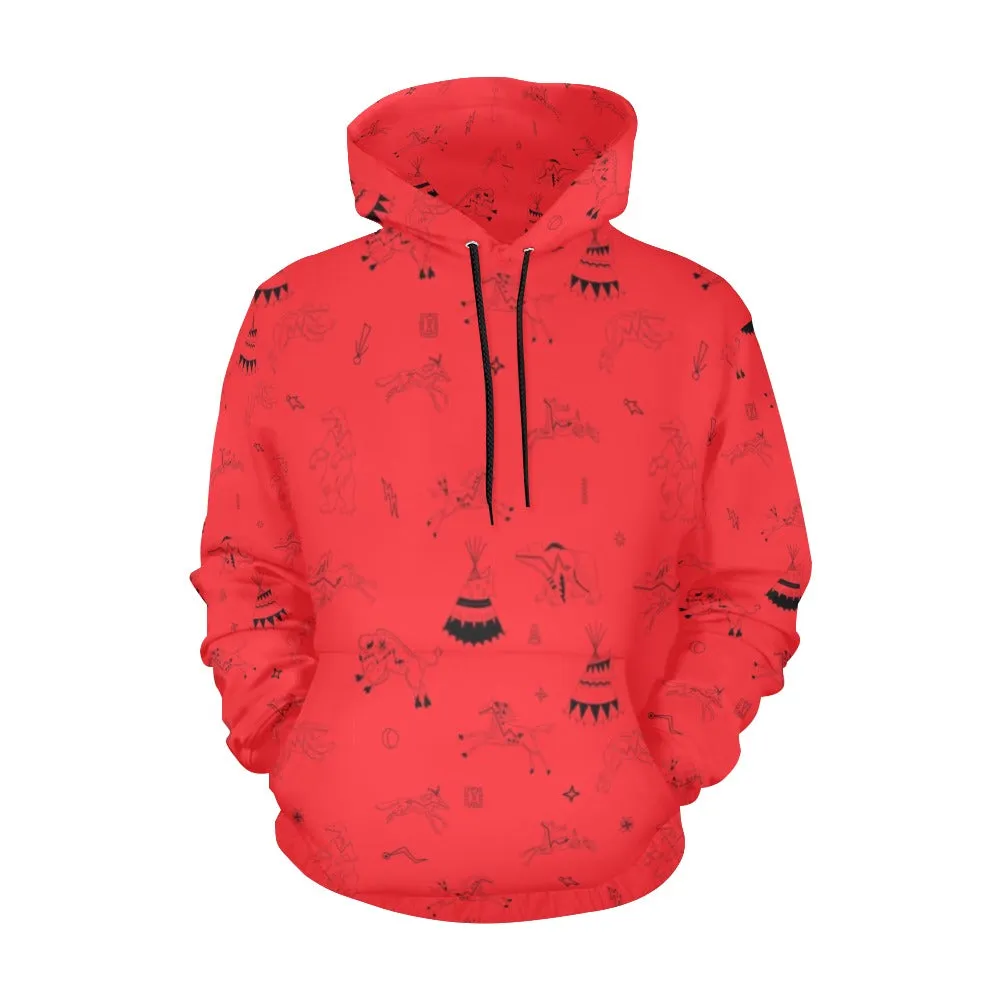 Ledger Dabbles Red Hoodie for Men (USA Size)