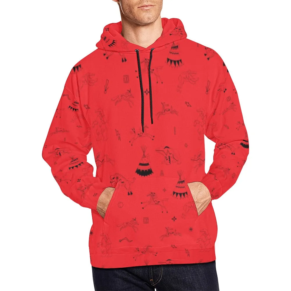 Ledger Dabbles Red Hoodie for Men (USA Size)