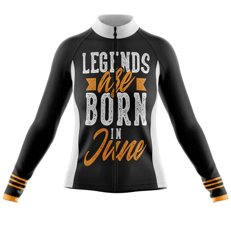 Legends are Born in June Thermal Club Jersey (Black)