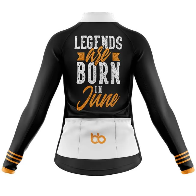 Legends are Born in June Thermal Club Jersey (Black)