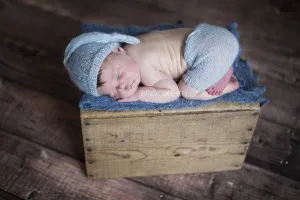 Light Blue Mohair Knot Hat and Shorts Set