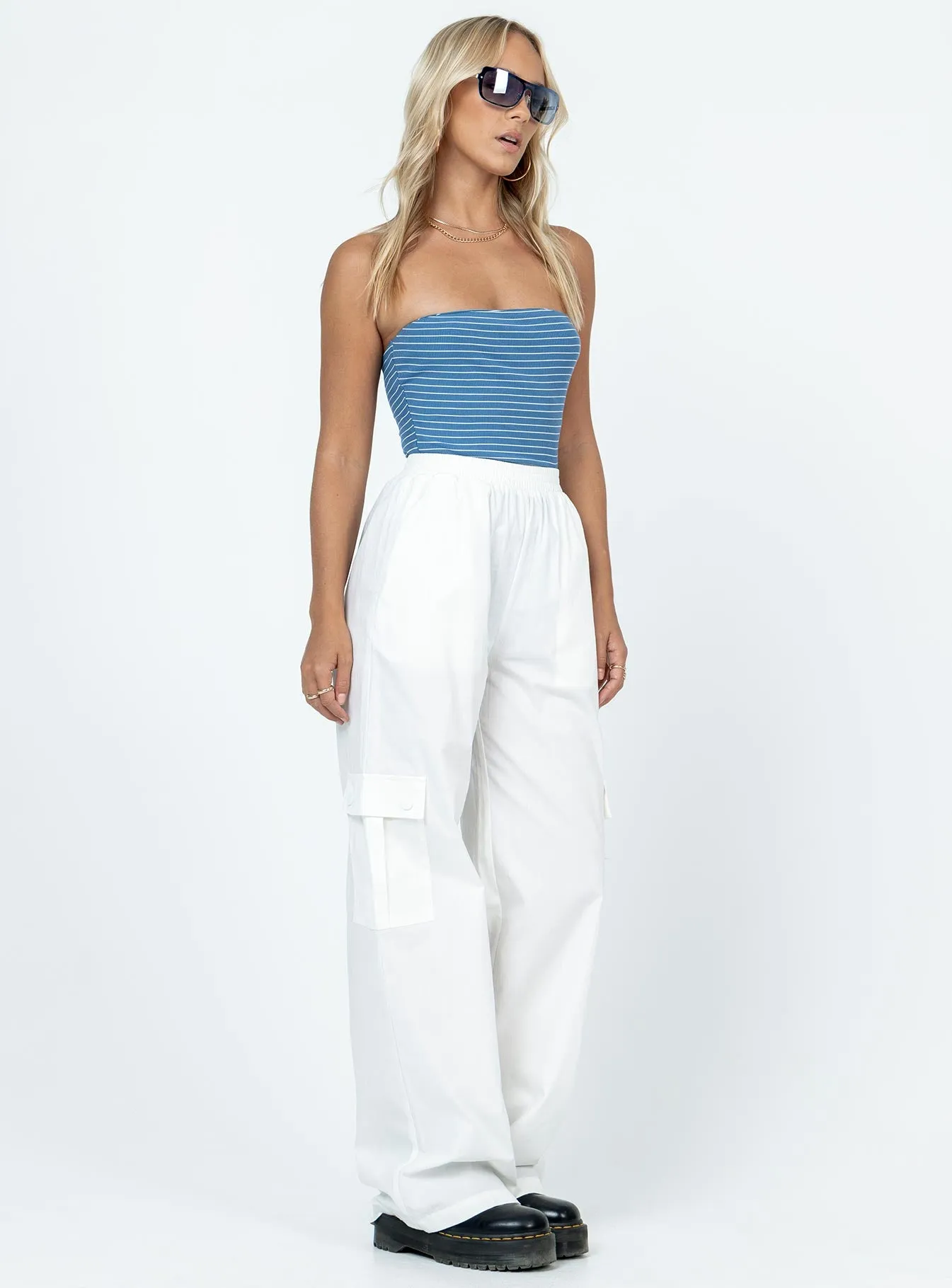 Lista Elastic Pocket Pants White