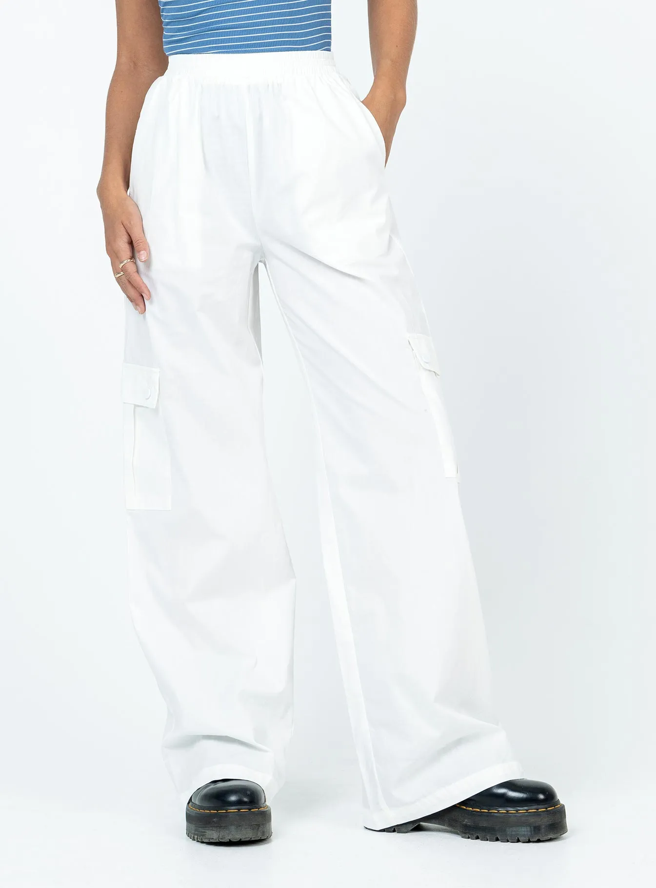 Lista Elastic Pocket Pants White