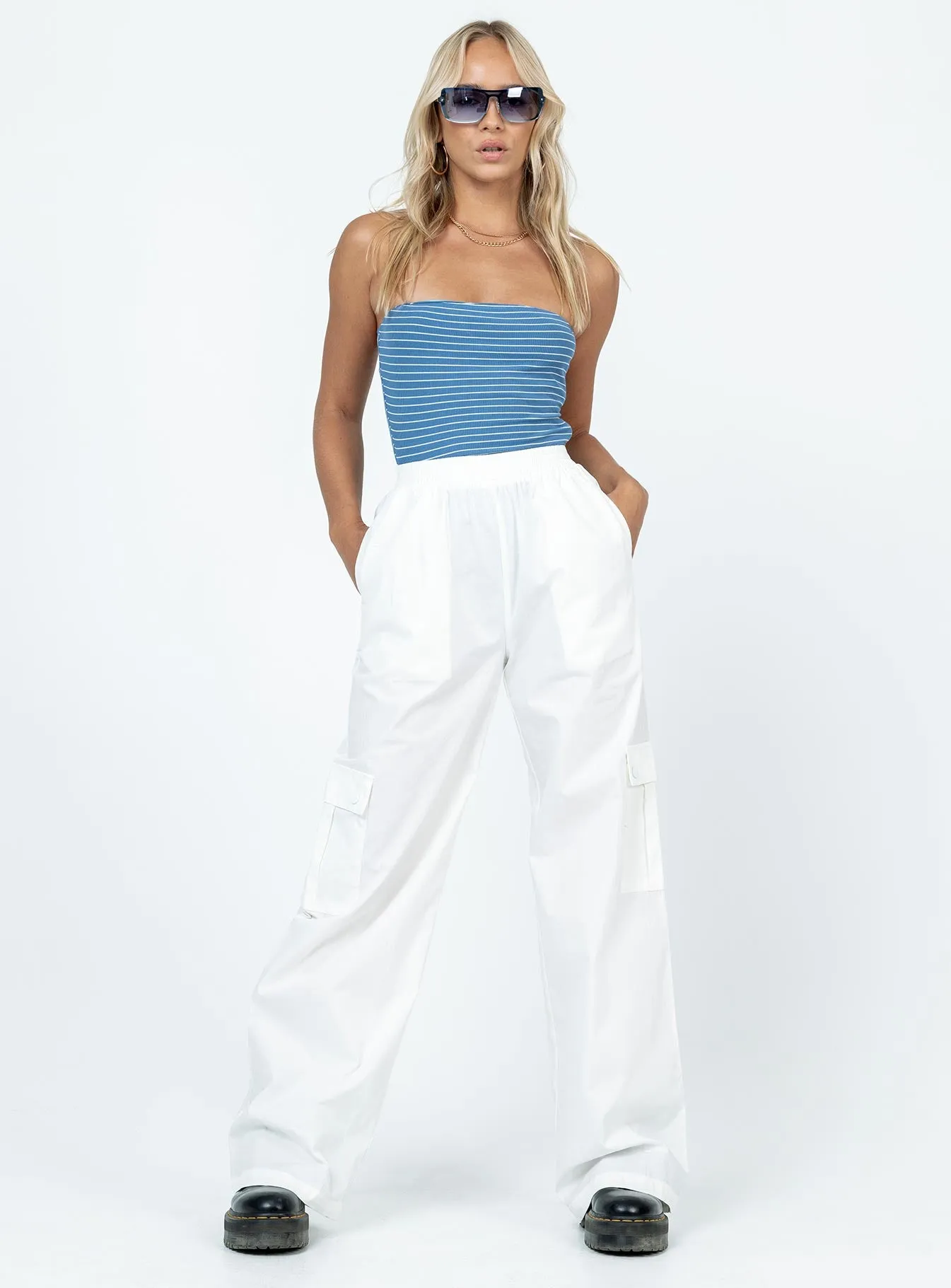 Lista Elastic Pocket Pants White