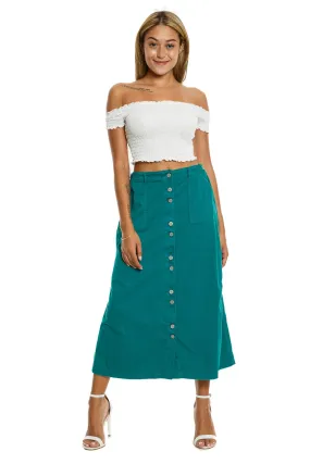 Long skirt in Emerald