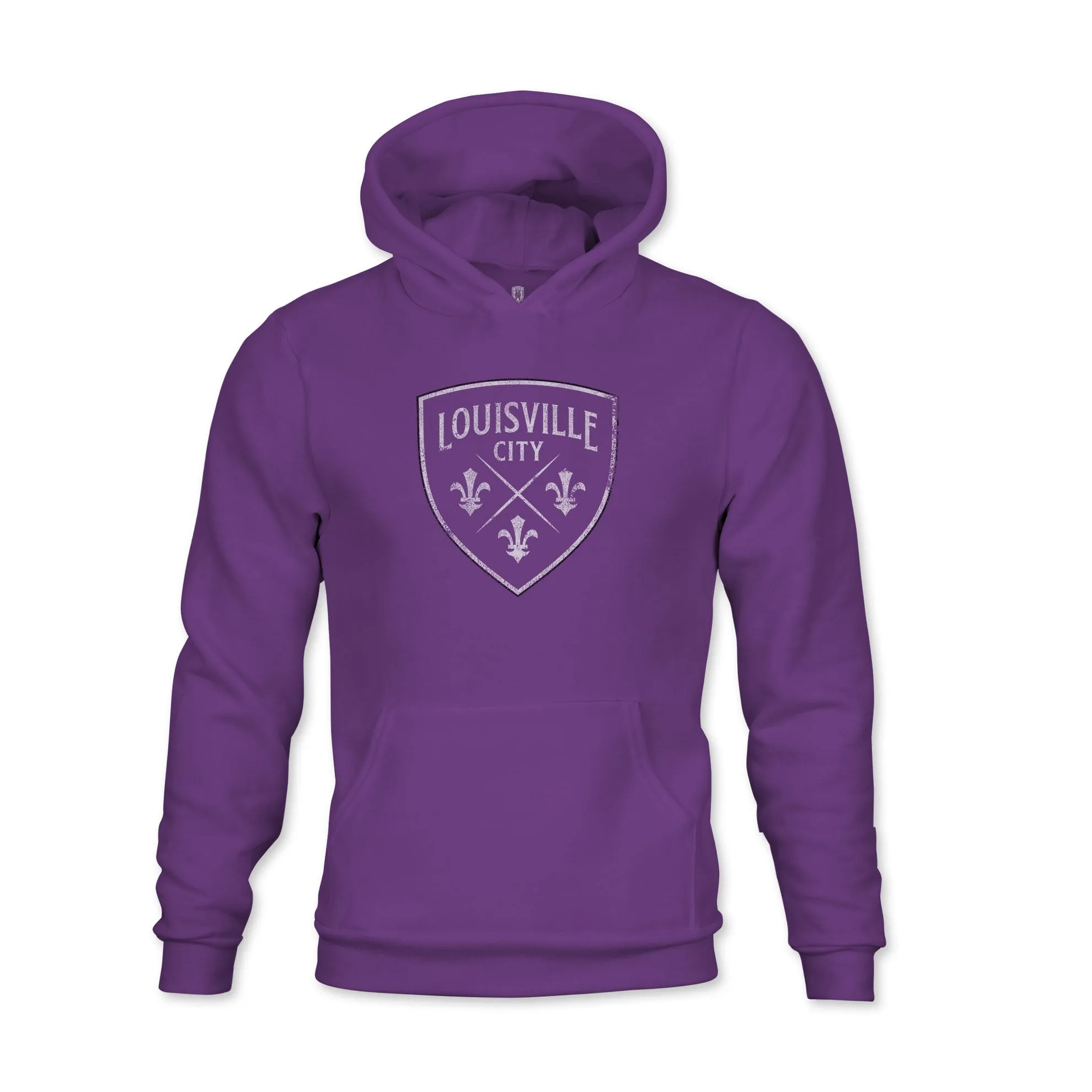 Louisville City FC Color Badge Youth Fleece Pullover Hoodie - Purple