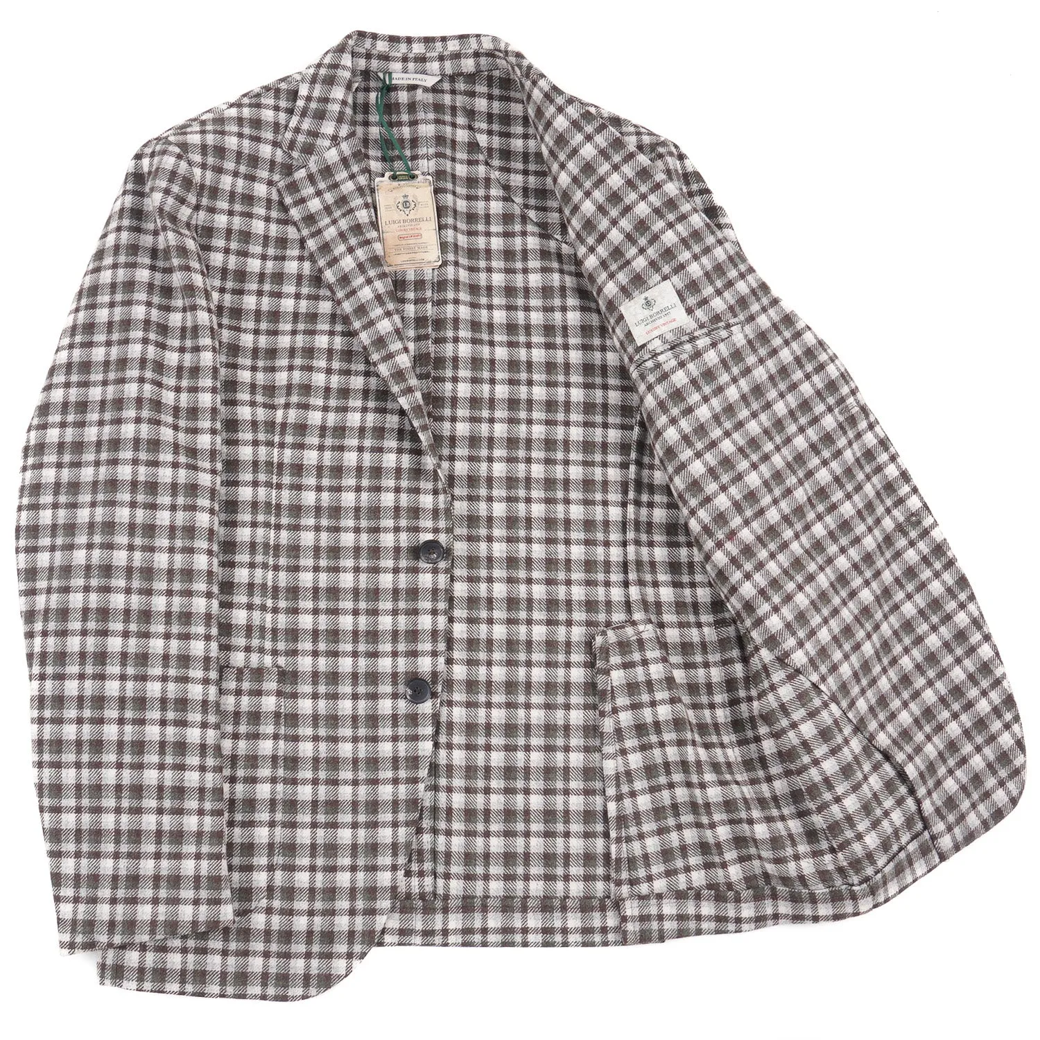 Luigi Borrelli Soft-Constructed Flannel Sport Coat