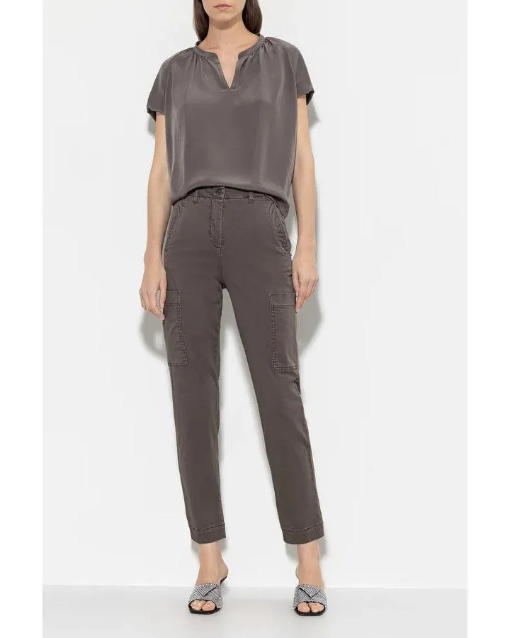 Luisa Cerano High Stretch Tappered Denim Cargo Pant