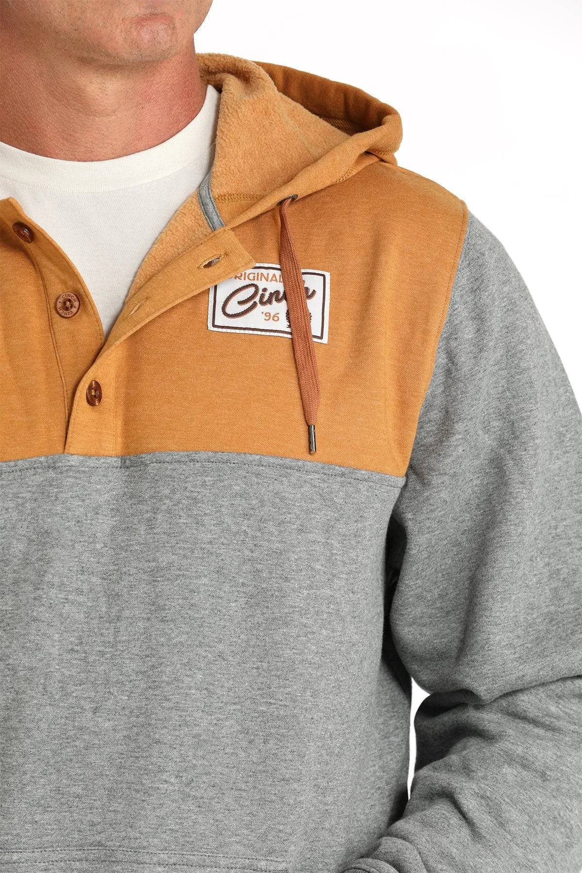 Men's Cinch Pullover Color Blocked Hoodie