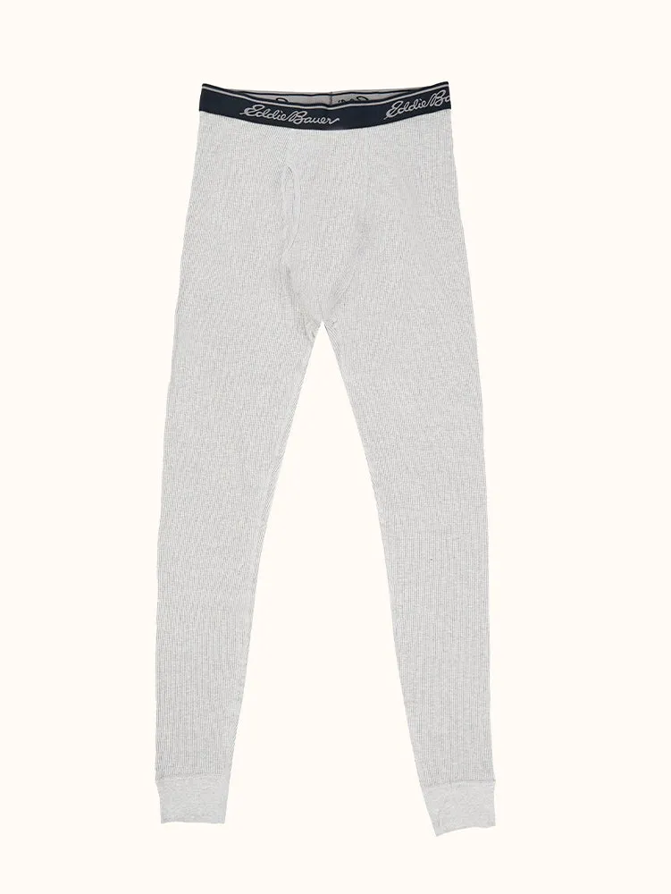 Men's Lightweight Organic Cotton Thermal Pants - Heather Grey