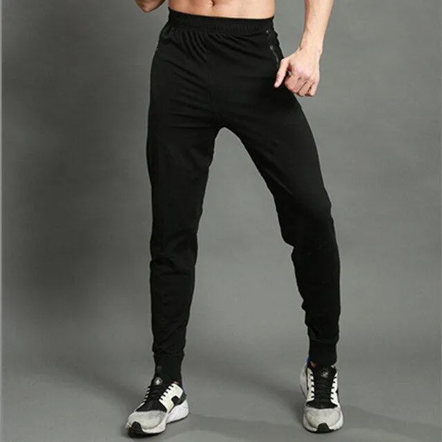 Men's Running Pants - Jogger Fitness Elastic Sports Trousers (D9)(TG4)