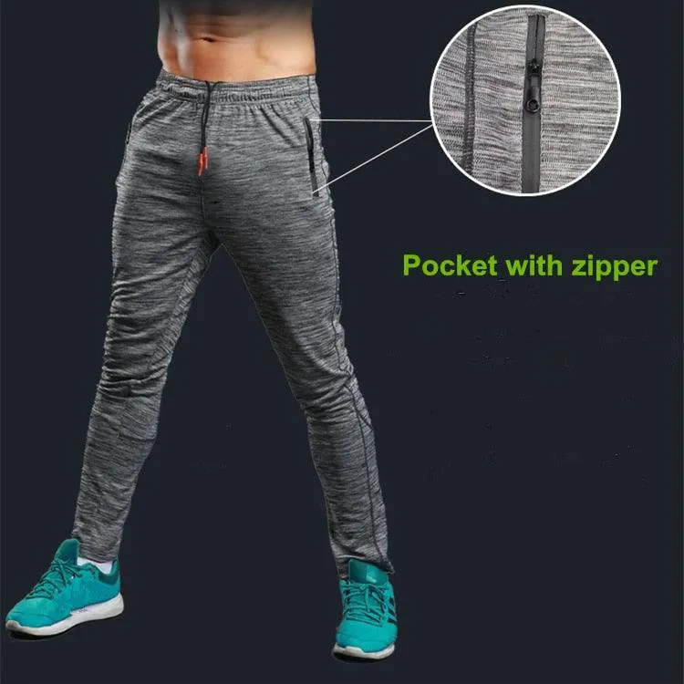 Men's Running Pants - Jogger Fitness Elastic Sports Trousers (D9)(TG4)