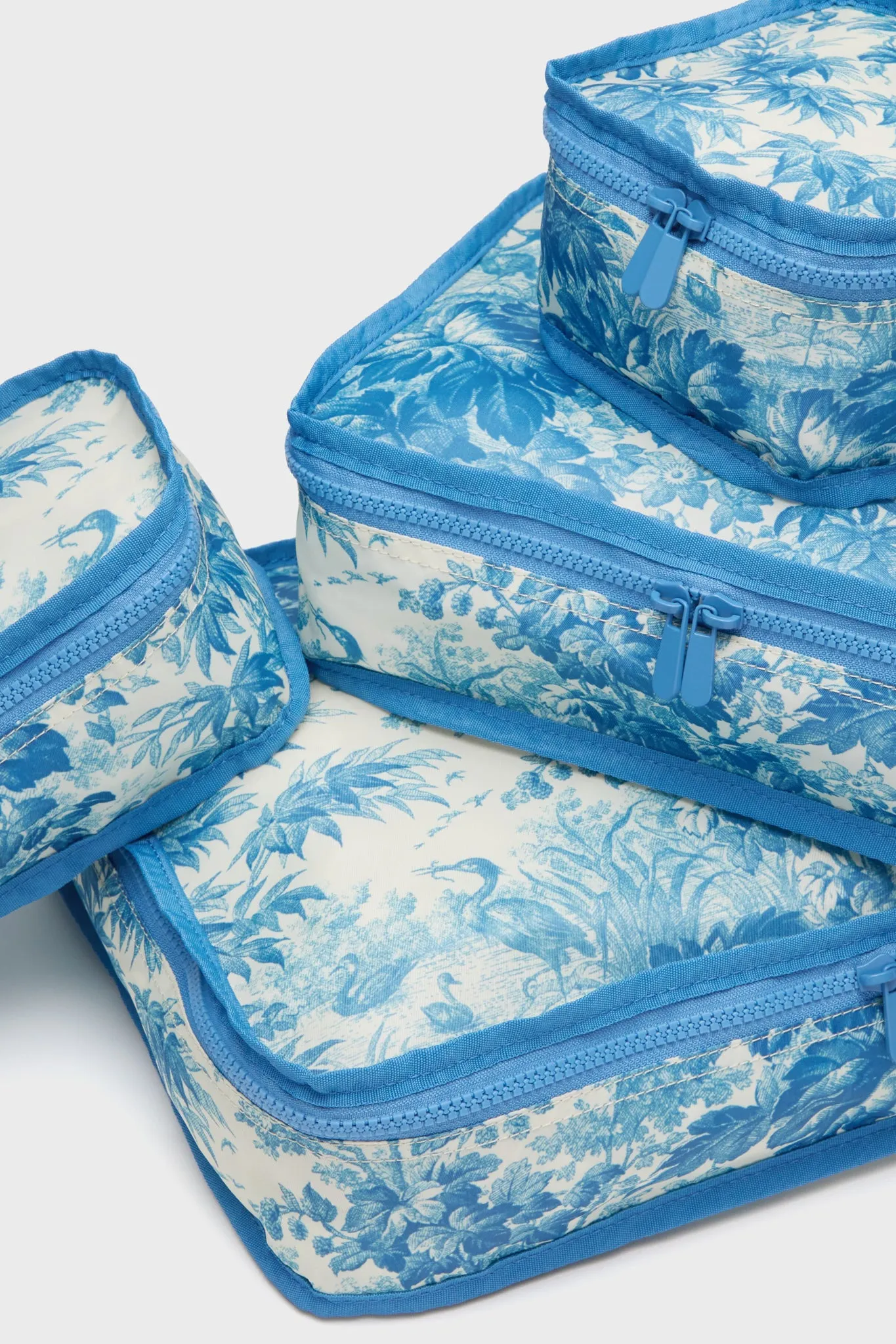 Misty Blue Toile Packing Cubes