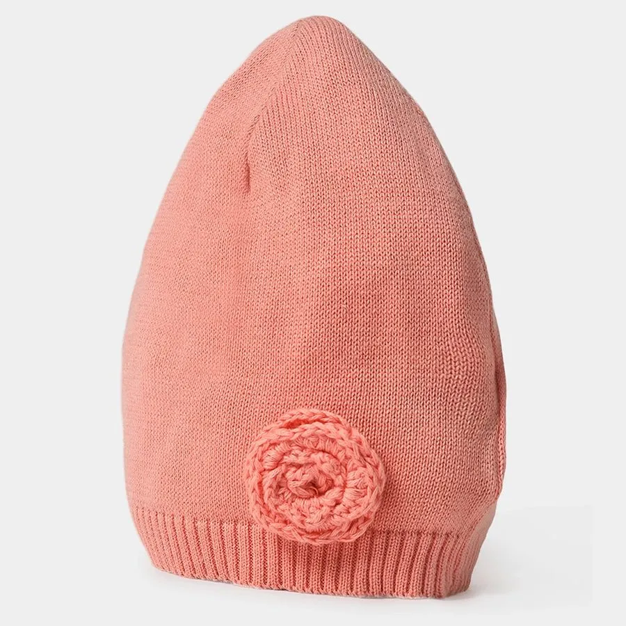 Misty Peach Knitted Cap & Socks set(Pack of 2)