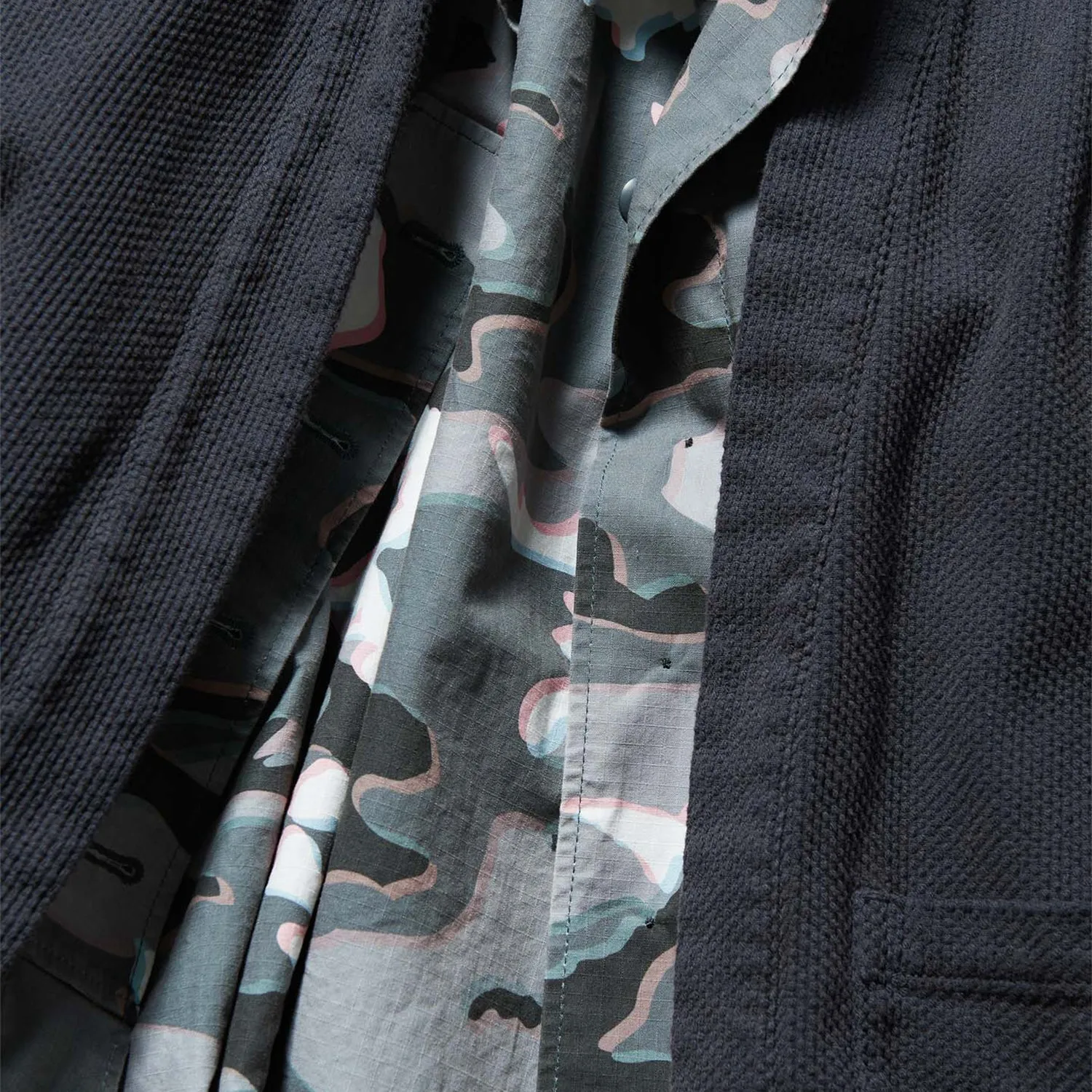 Moire Camouflage Reversible Haori