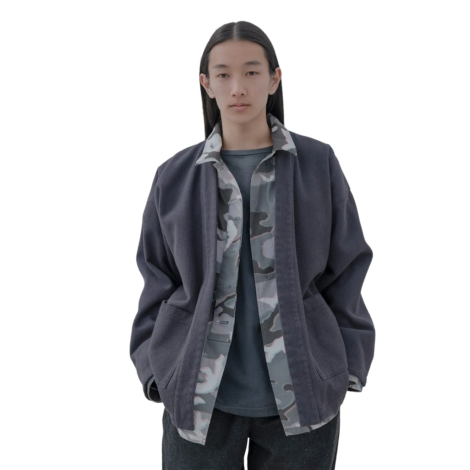 Moire Camouflage Reversible Haori