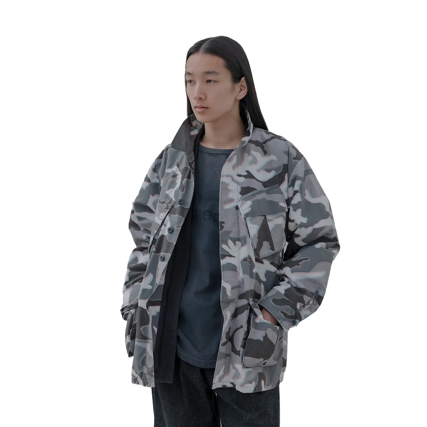 Moire Camouflage Reversible Haori