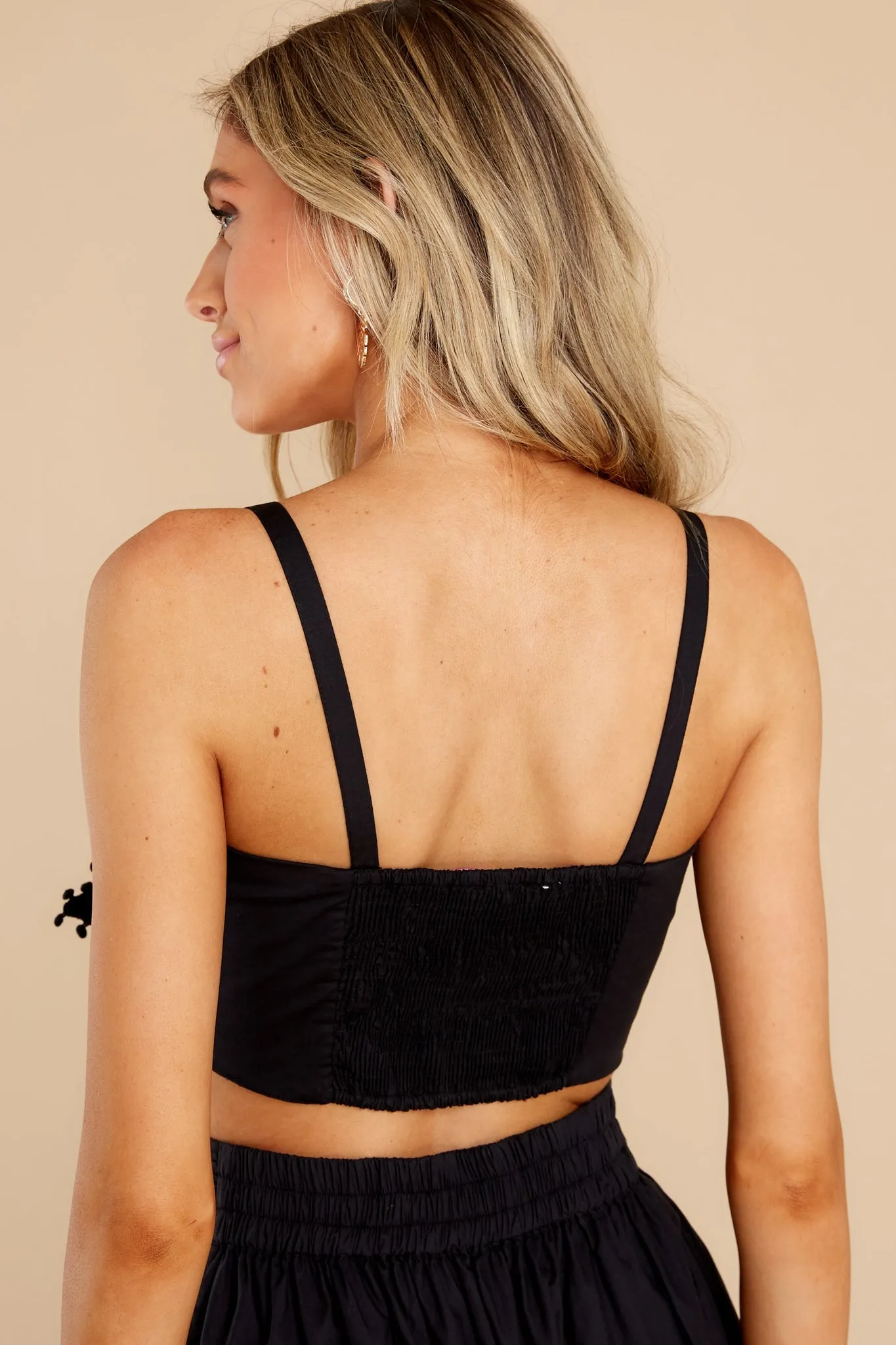 Molly Black Crop Top