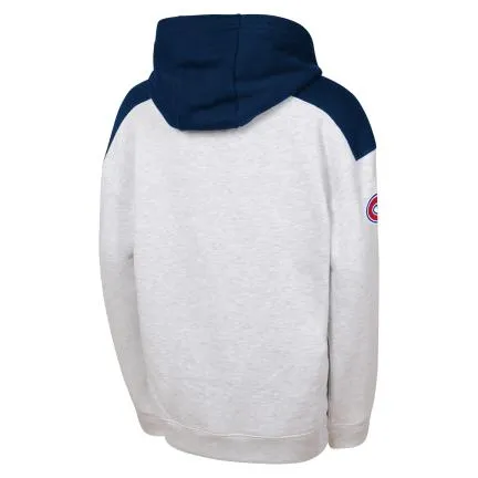 Montreal Canadiens NHL Outerstuff Youth White Elite Defense Pullover Fleece Hoodie