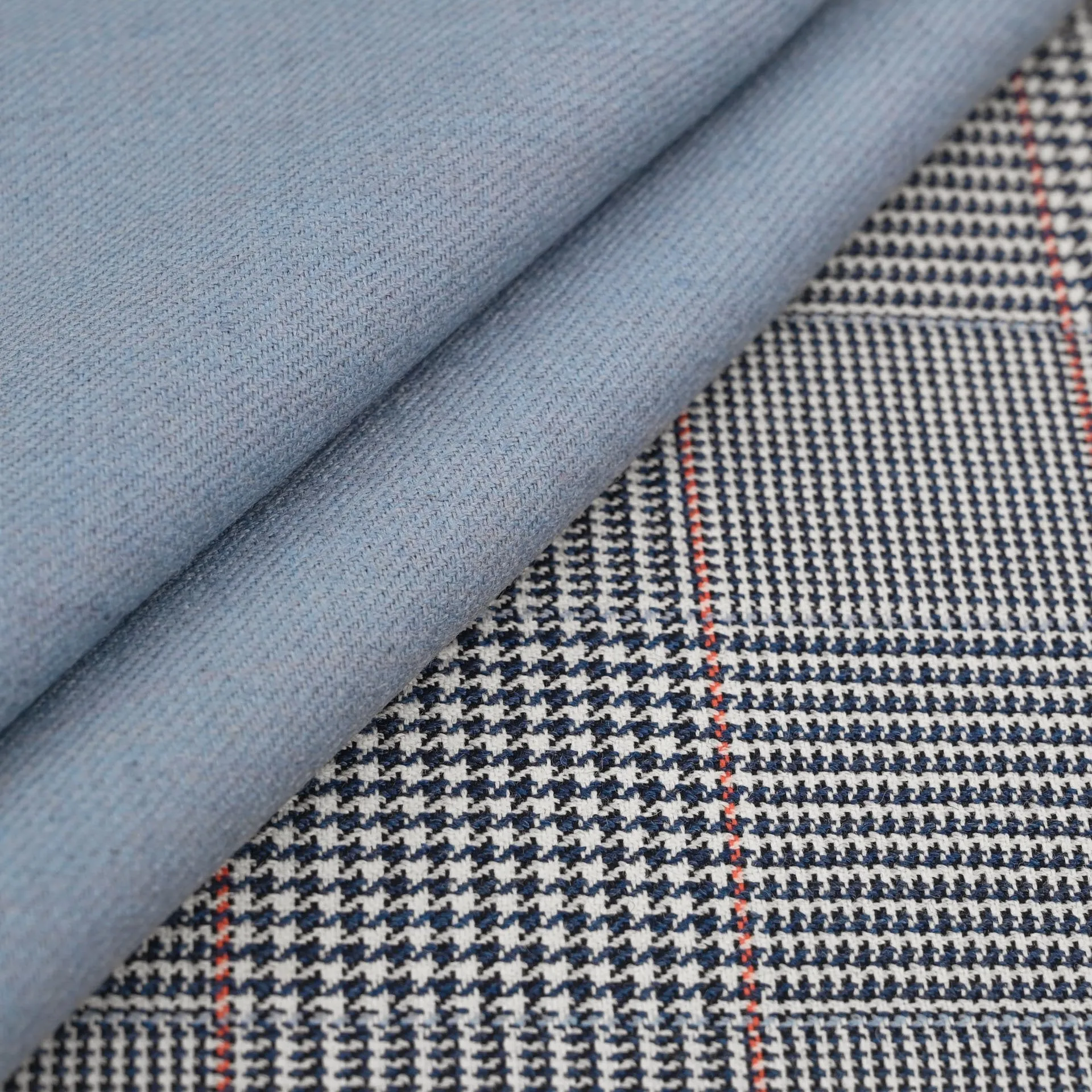 Navy Check Coating Fabric 6452