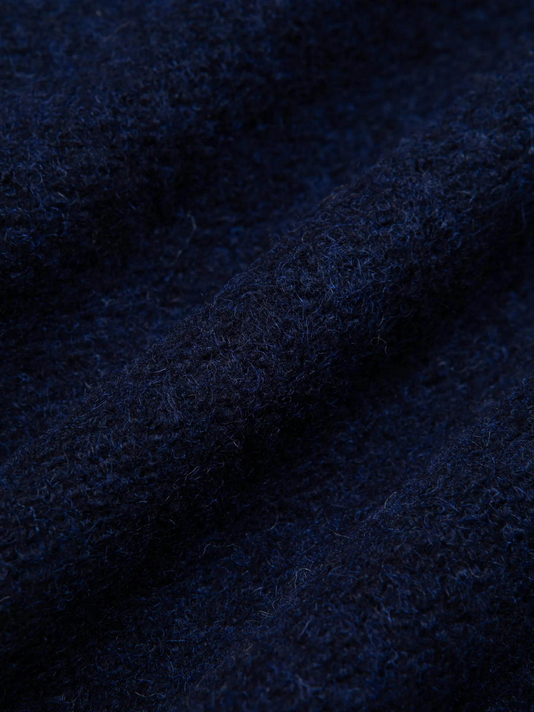 Neist Cardigan In Midnight Blue Italian Wool