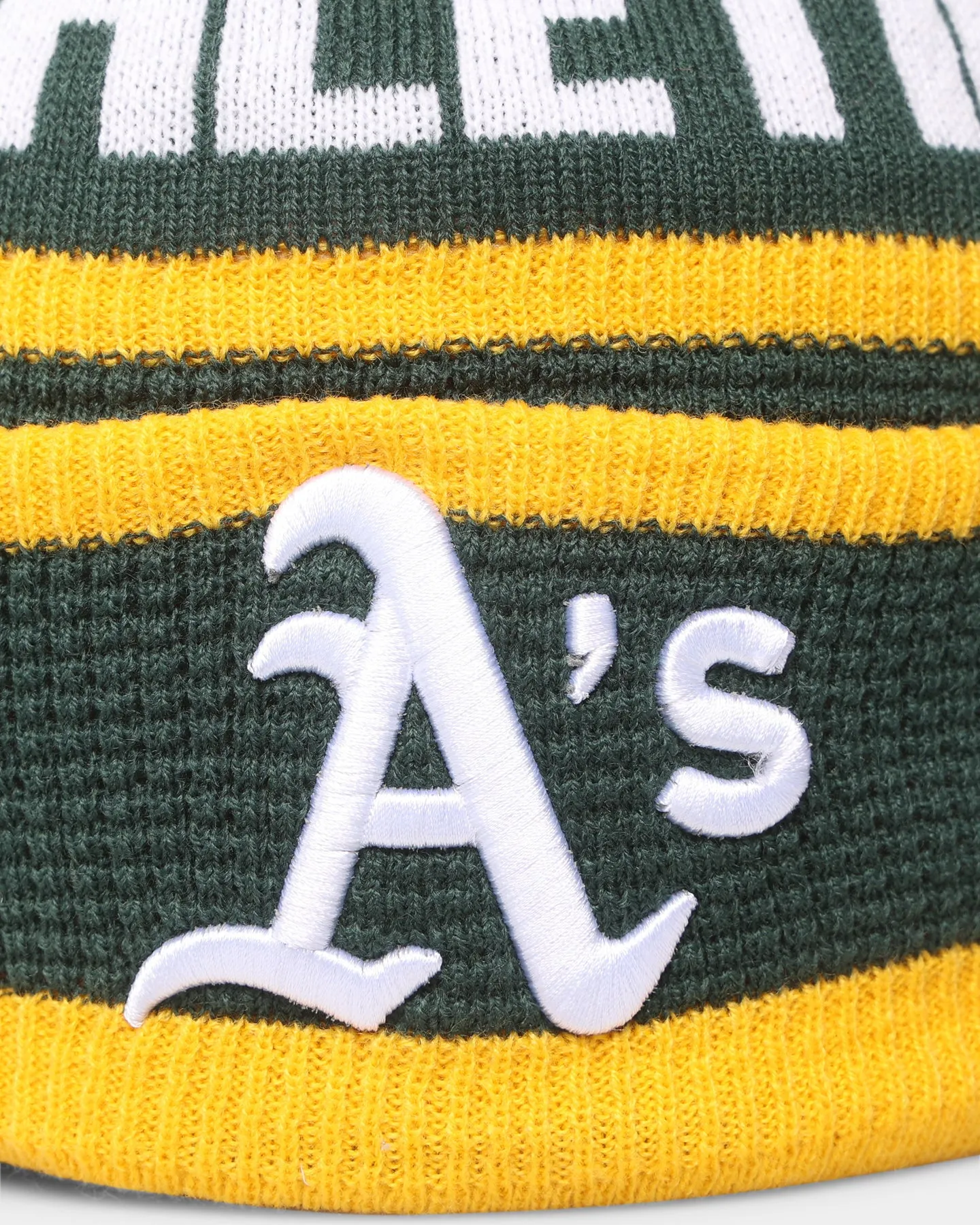 New Era Oakland Athletics Waffle Knit Beanie Original Team Colours