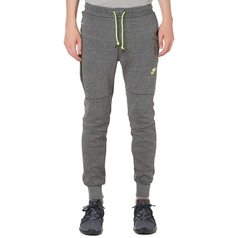 NIKE TECH FLEECE PANTS Tumbled Grey & Volt