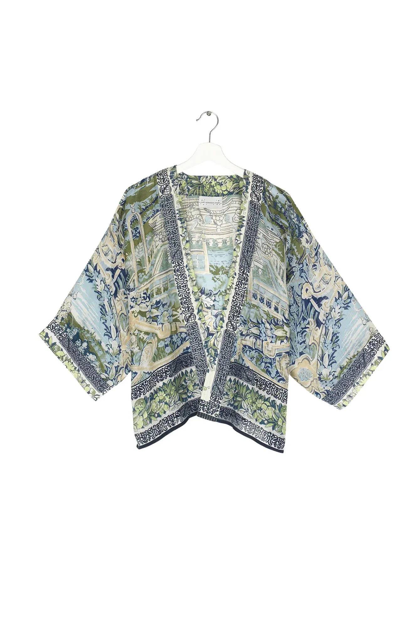 One Hundred Stars Tapestry Blue Kimono