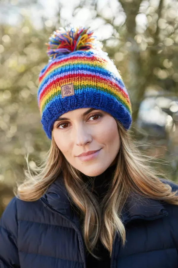 Pachamama Rainbow Bobble Beanie