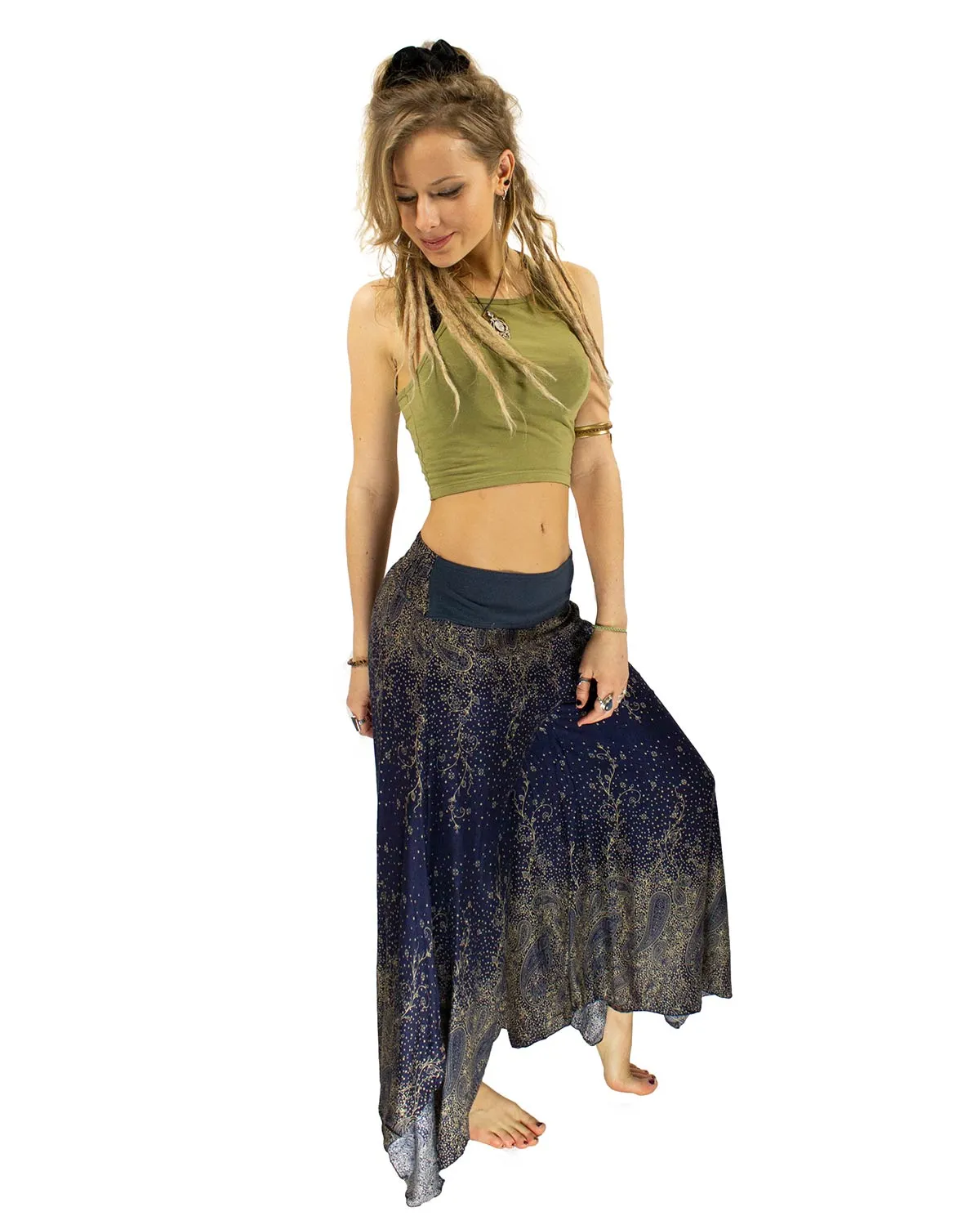 Palazzo Harem Pants Blue