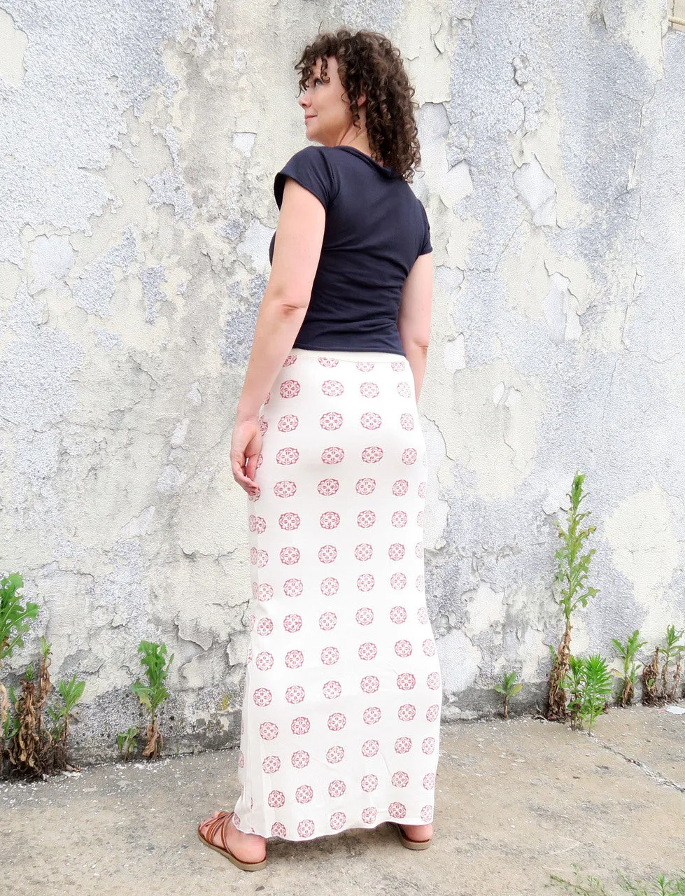 Pencil Long BLOCK PRINT Skirt