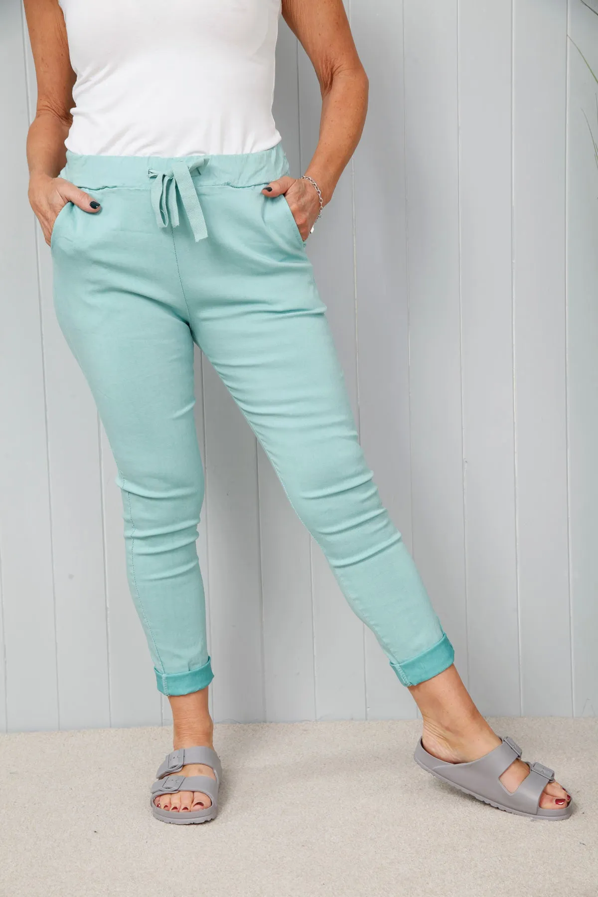 Plain Magic Pants Aqua