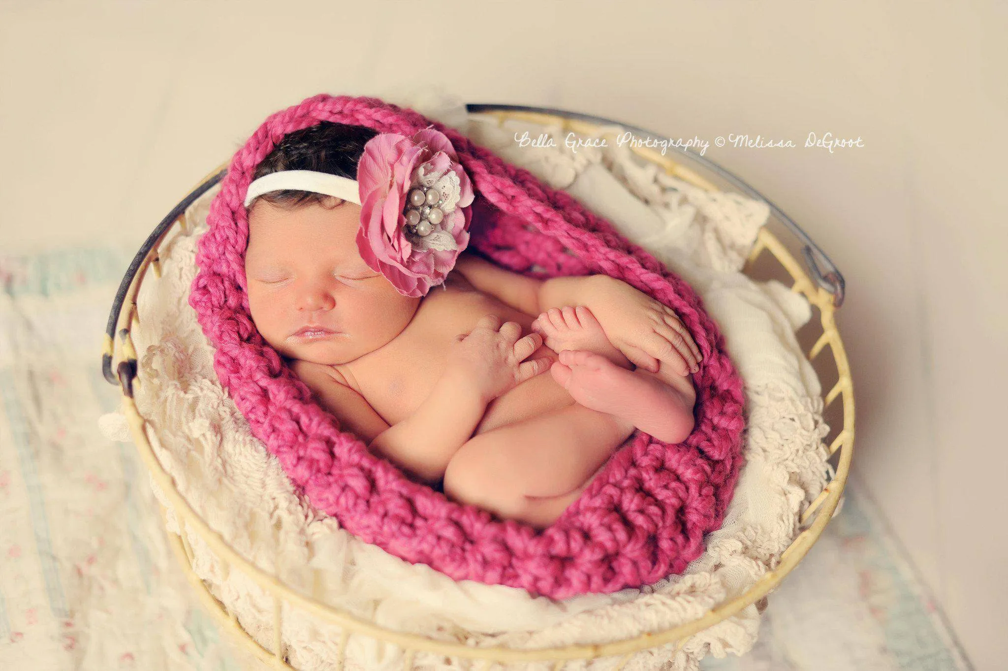 Raspberry Pink Baby Bowl And Hat Set