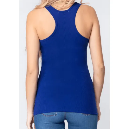 Rib Knit Tank Top with Racerback