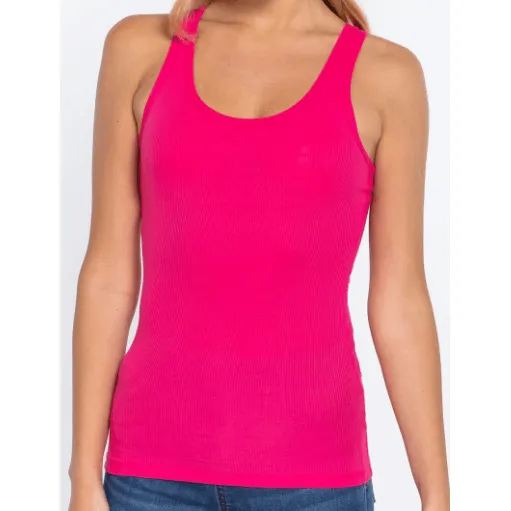 Rib Knit Tank Top with Racerback