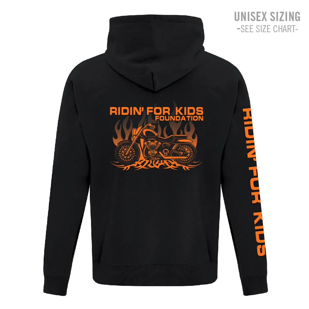 Ridin' For Kids - Adult Unisex Pullover Hoodie with sleeve print  (RFKT-003PC-F2500)