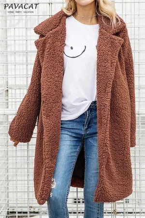 Round the 70's World Wool Blend Coat