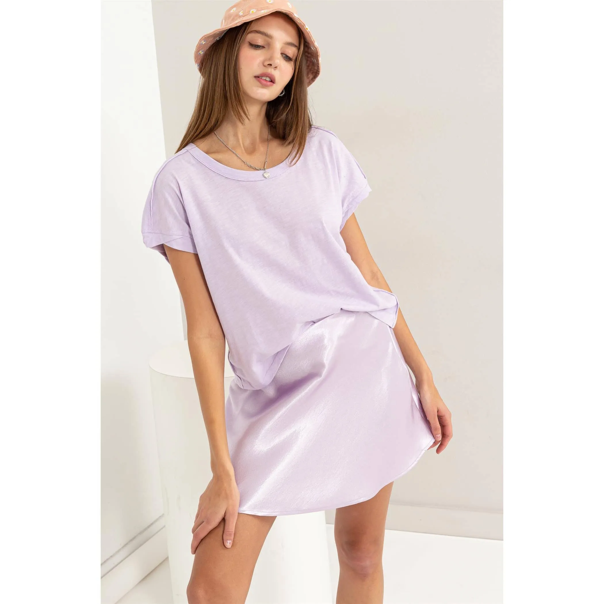 Satin Skater Mini - Lavender